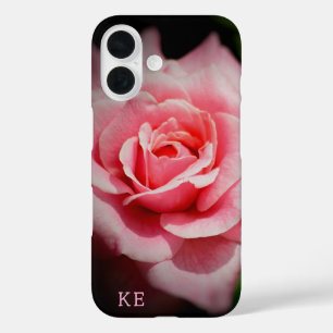 Personalised Pink Rose Sturdy iPhone Case