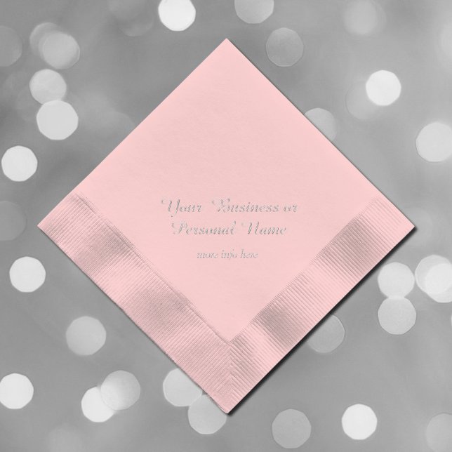 personalised pink silver foil napkins (Creator Uploaded)