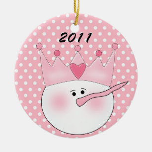 Personalised Pink Snow Princess Ornament