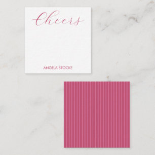 Personalised Pink Stripe Card