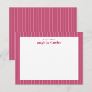 Personalised Pink Stripe Card