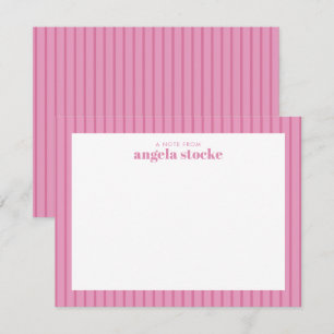Personalised Pink Stripe Card