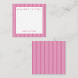 Personalised Pink Stripe Card