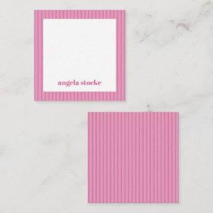 Personalised Pink Stripe Enclosure Card