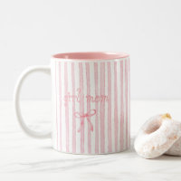 Personalised Pink Stripes Coquette Custom Text