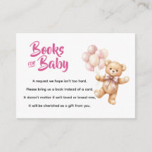 Personalised Pink Teddy Bear Books for Baby