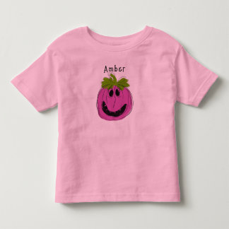 Personalised Pink Toddler Halloween T-Shirt