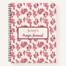 Personalised Pink Toile Prayer Journal