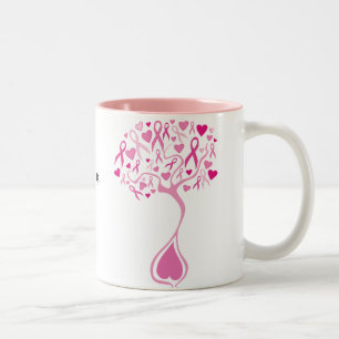 Personalised Pink Tree of Life Breast Cancer Mug