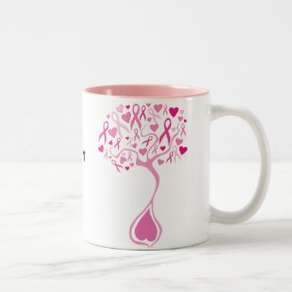 Personalised Pink Tree of Life Breast Cancer Mug