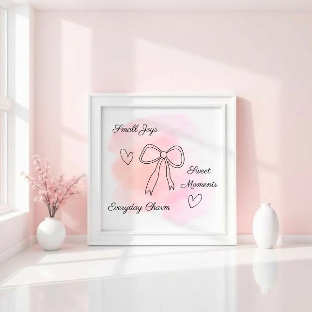 Personalised Pink watercolor Coquette Wall Art (Creator Uploaded)