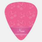 Personalised pink white baby carriages