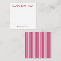 Personalised Pink White Stripe