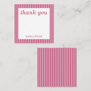 Personalised Pink White Stripe Card