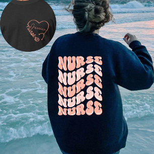 Personalised Pink y2k Nurse  Sweatshirt