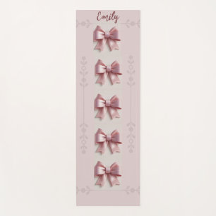 Personalised Pink Yoga Mat with Bows