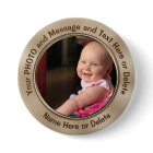 Personalised Pins with Your Photo or Logo and Text