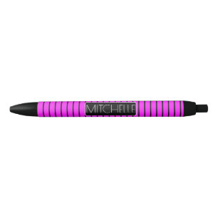 Personalised Pinstriped PBP1 Black Ink Pen