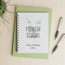 Personalised Pioneer School Notebook w Eucalyptus