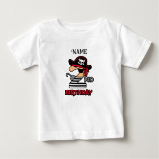 Personalised Pirate 2nd birthday t-shirt