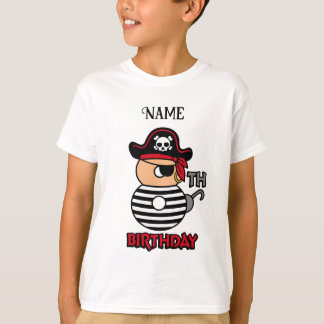 Personalised Pirate 8th birthday t-shirt