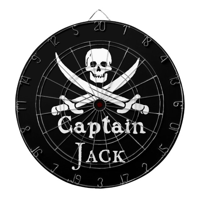 Personalised Pirate Captain Dartboard (Front)