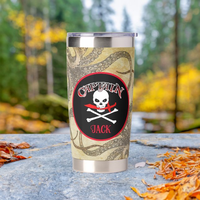 Personalised Pirate Captain Insulated Tumbler (Outdoor)