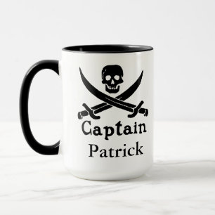 Personalised Pirate Captain Mug
