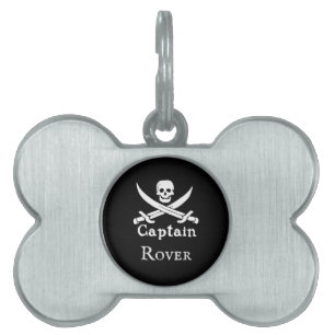 Personalised Pirate Captain Pet ID Tag