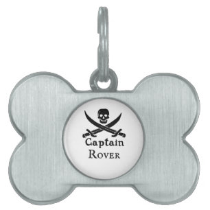 Personalised Pirate Captain Pet ID Tag
