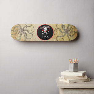 Personalised Pirate Captain Skateboard