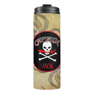 Personalised Pirate Captain Thermal Tumbler