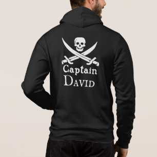 Personalised Pirate Captain Zip Hoodie