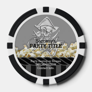 Personalised Pirate Day Party Poker Chips