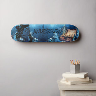 Personalised  Pirate Lady Skateboard