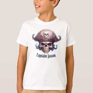 Personalised Pirate Skull Birthday Bash Tee