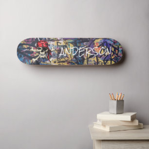 Personalised  Pirate Skull Skateboard