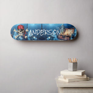 Personalised Pirate Treasure Skateboard