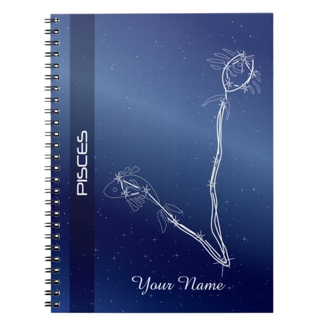 Personalised Pisces Notebook (Front)