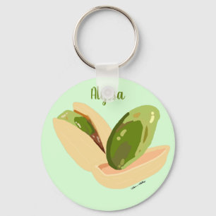 Personalised Pistachio Nuts Key Ring