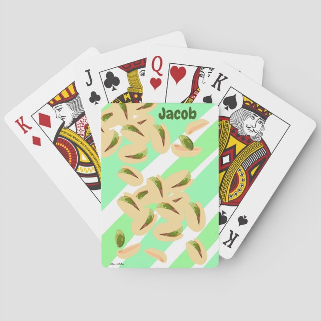 Personalised Pistachio Nuts Playing Cards (Back)