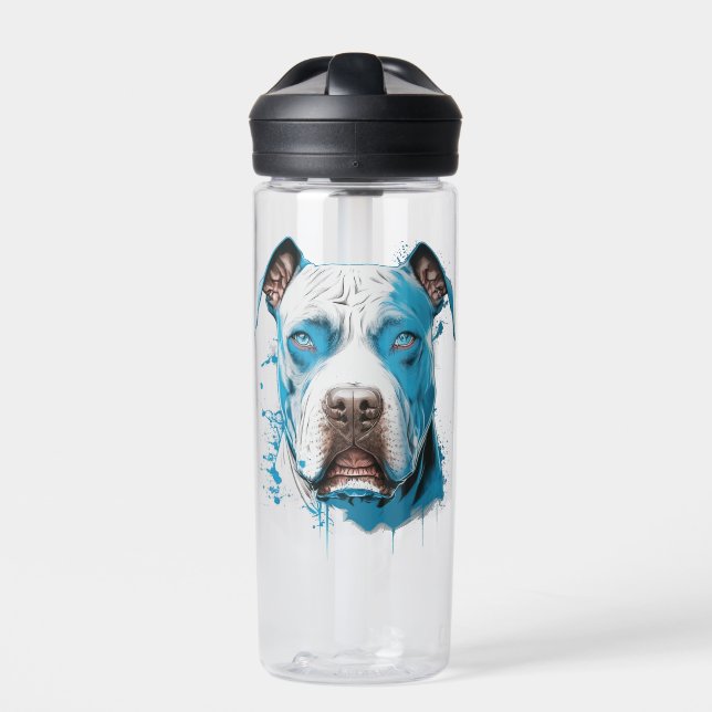 Personalised Pitbull Dad Water Bottle (Front)