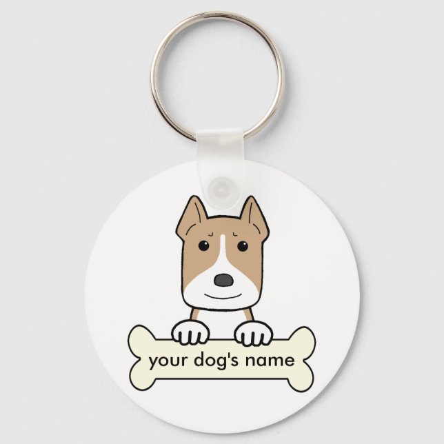 Personalised Pitbull Key Ring (Front)