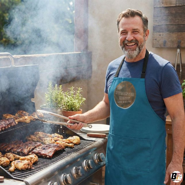 Personalised Pitmaster Henry BBQ Custom Name & Lea Apron (Creator Uploaded)