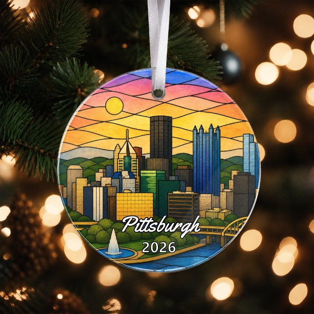 Personalised Pittsburgh Acrylic Ornament, Custom P Ornament (Creator Uploaded)