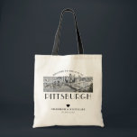 Personalised Pittsburgh Wedding Welcome Tote Bag<br><div class="desc">Welcome your out of town guests with this Pittsburgh wedding welcome bag.</div>