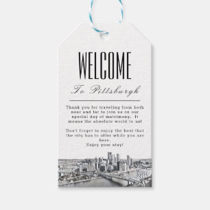 Personalised Pittsburgh Welcome Gift Tag