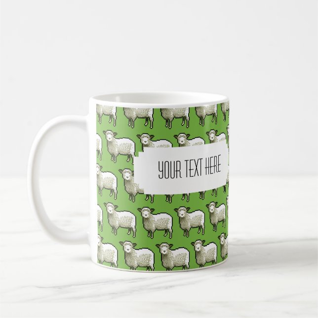 Personalised Pixel Sheep Mug (Left)