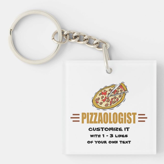 Personalised Pizza Key Ring (Front)