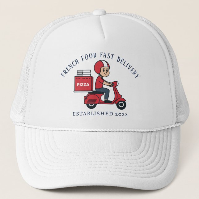 Personalised Pizza Lover Trucker Hat  (Front)